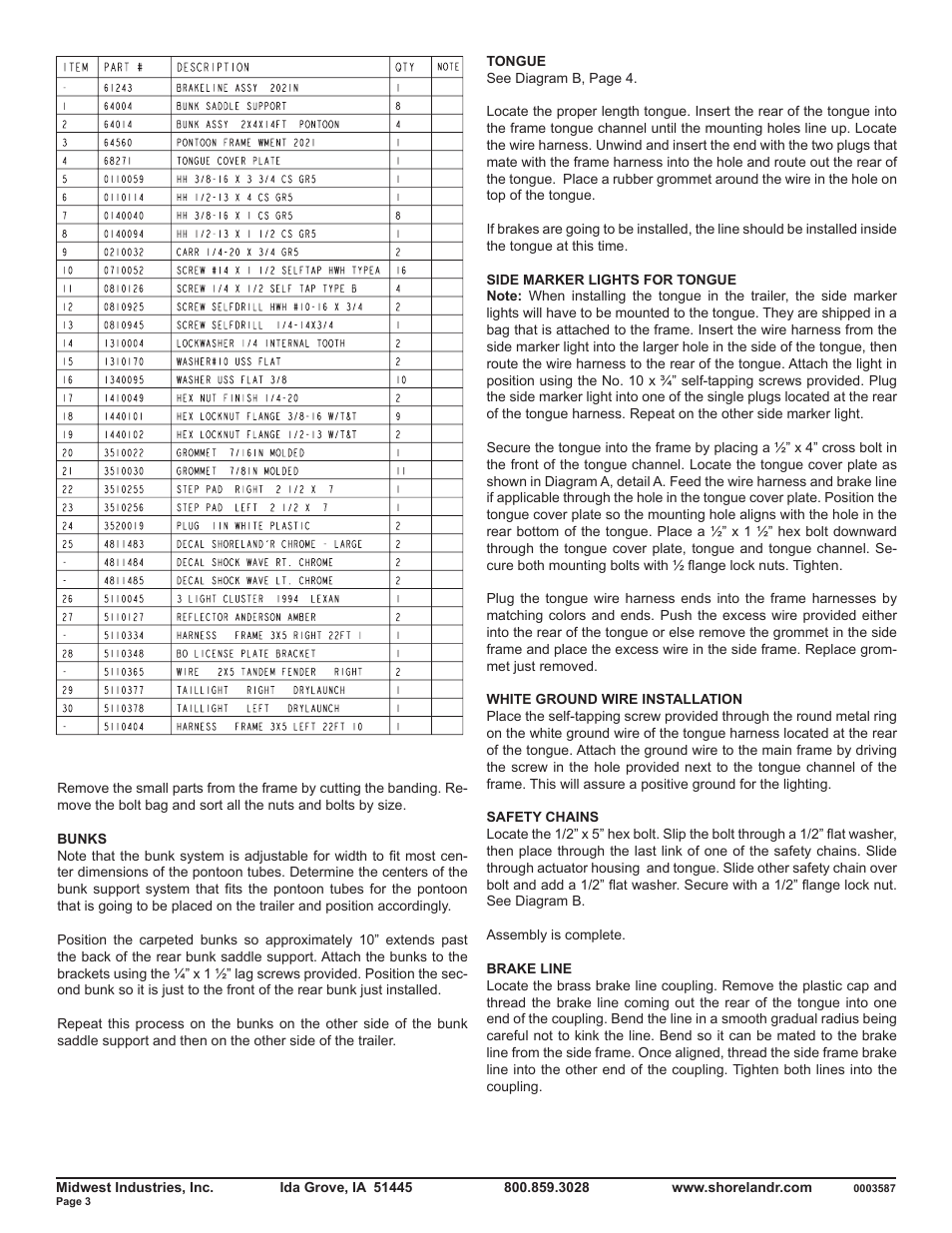 ShoreLand'r PT30TABM User Manual | Page 3 / 8
