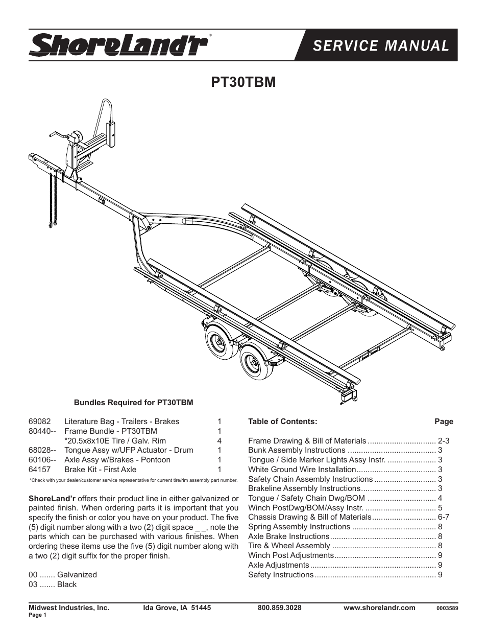 ShoreLand'r PT30TBM User Manual | 10 pages