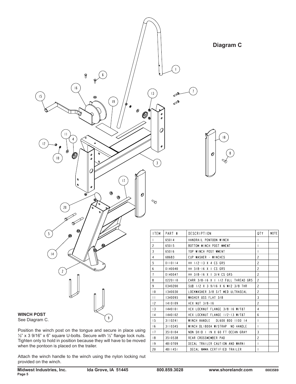 Diagram c | ShoreLand'r PT30TBM User Manual | Page 5 / 10