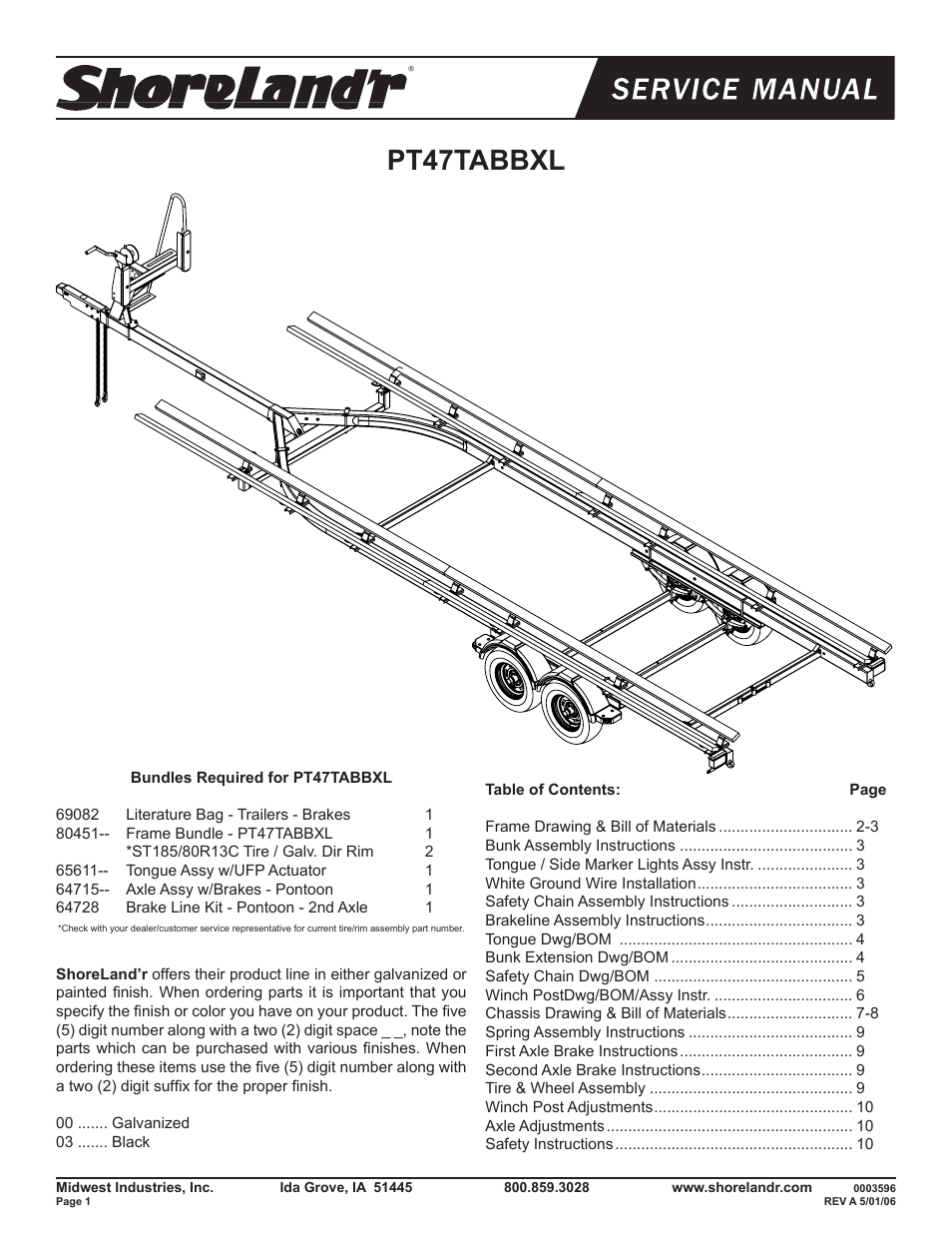 ShoreLand'r PT47TABBXL User Manual | 10 pages