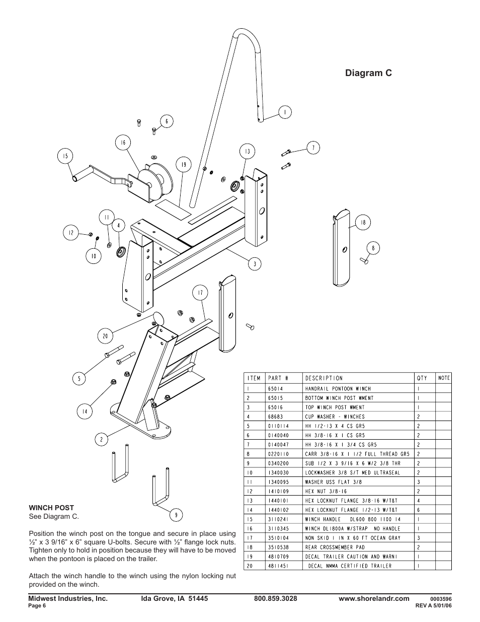 Diagram c | ShoreLand'r PT47TABBXL User Manual | Page 6 / 10