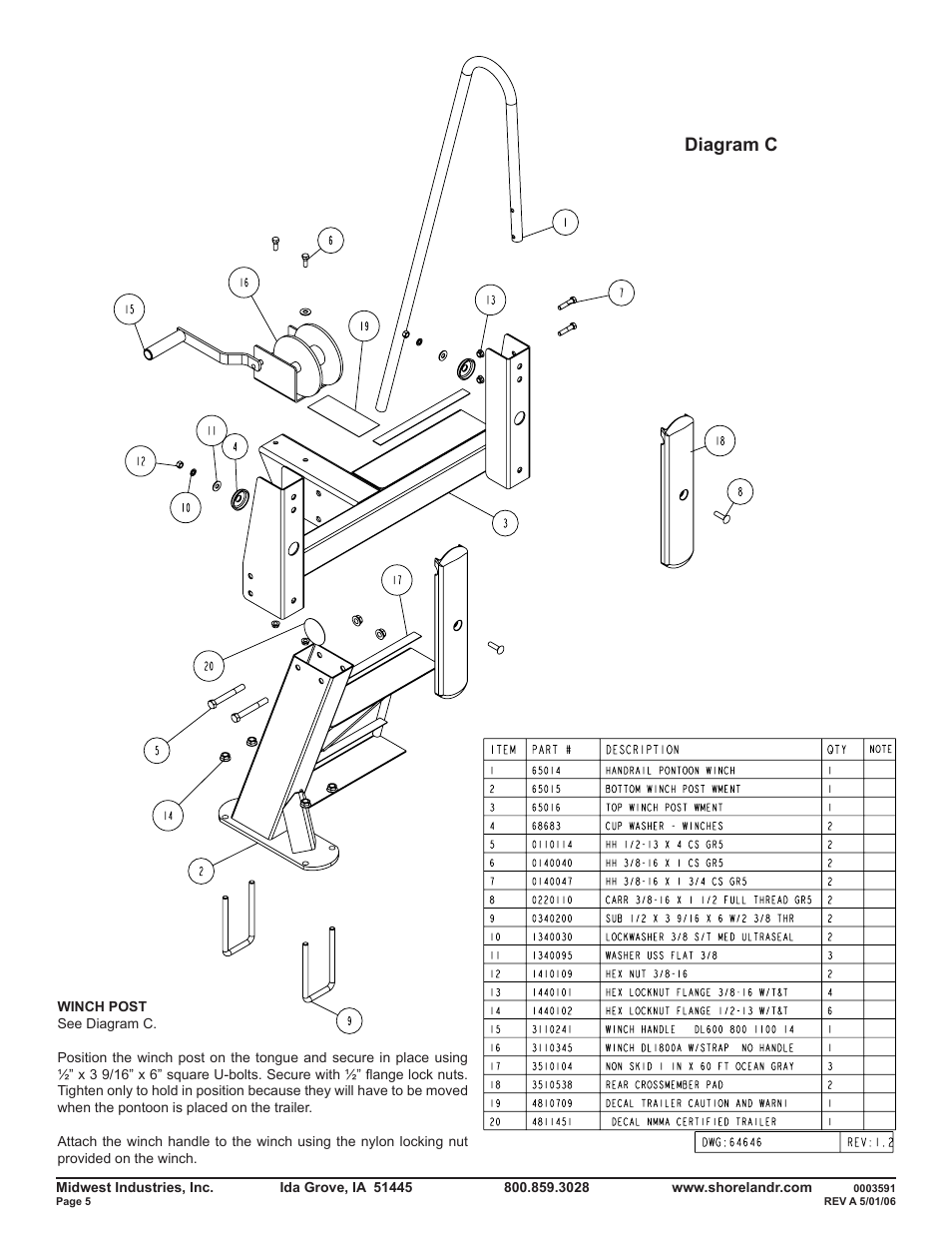 Diagram c | ShoreLand'r PT47TABL User Manual | Page 5 / 8