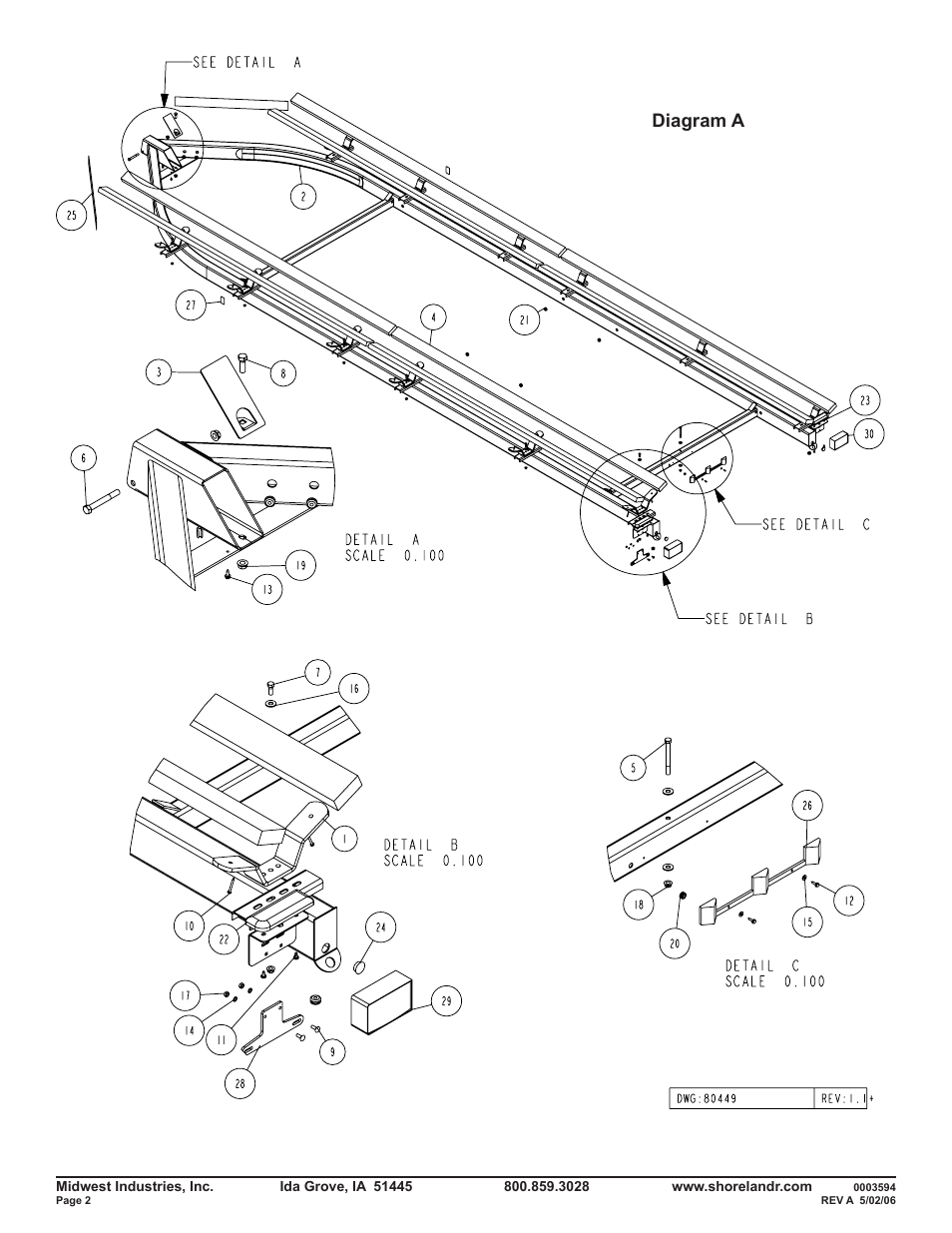 Diagram a | ShoreLand'r PT47TBBL User Manual | Page 2 / 10