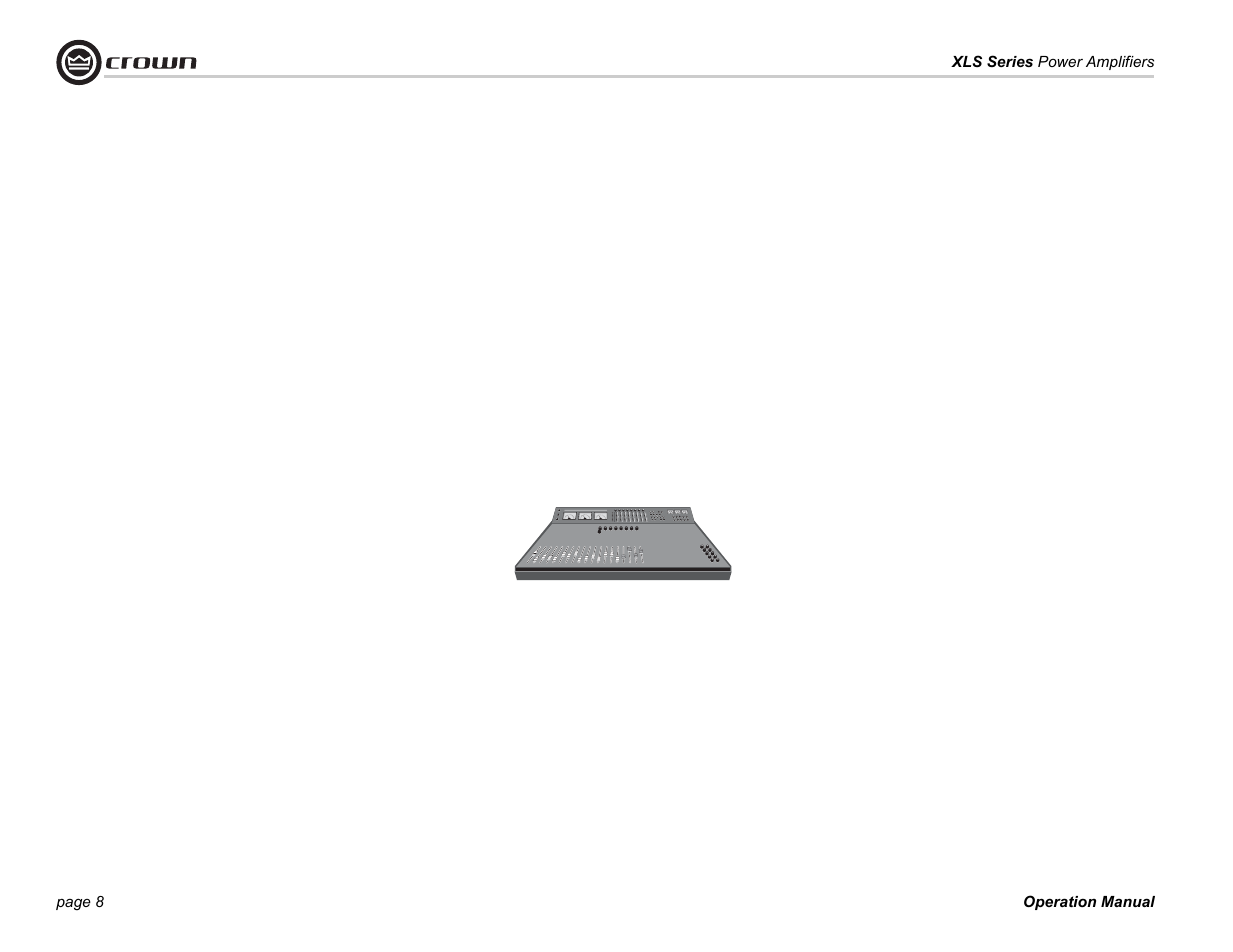 Crown Audio XLS Series 202 User Manual | Page 8 / 28