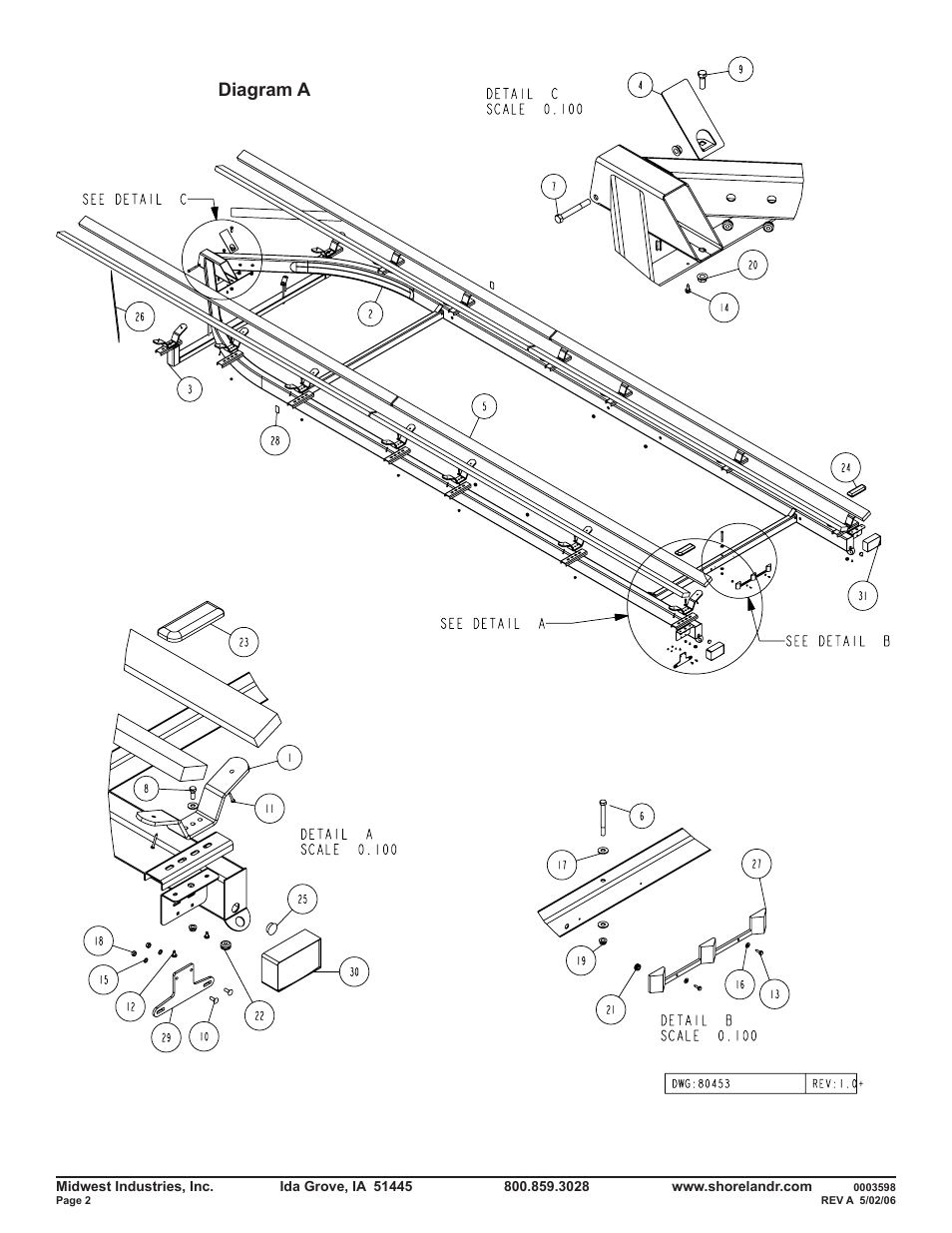 Diagram a | ShoreLand'r PT47TBBXL User Manual | Page 2 / 10