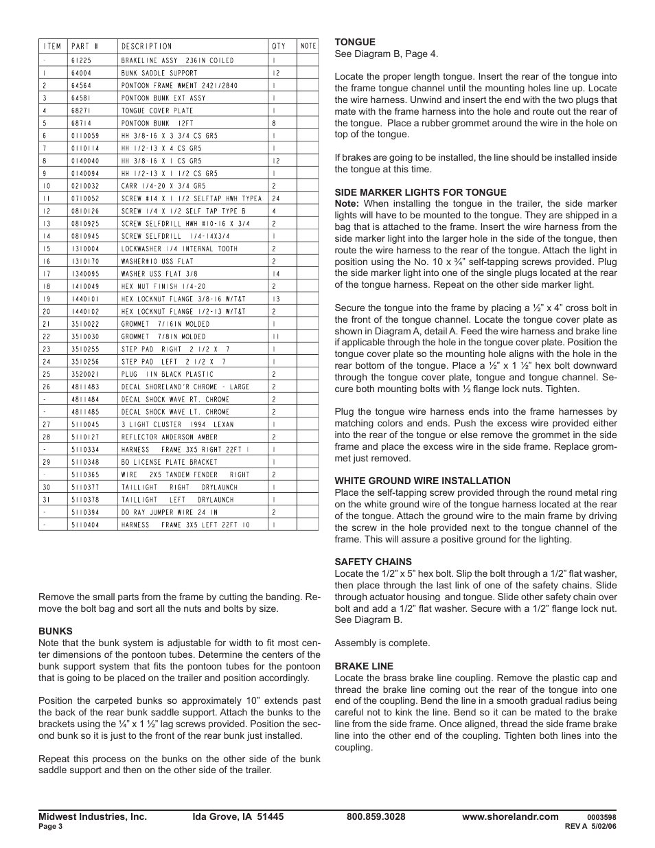 ShoreLand'r PT47TBBXL User Manual | Page 3 / 10