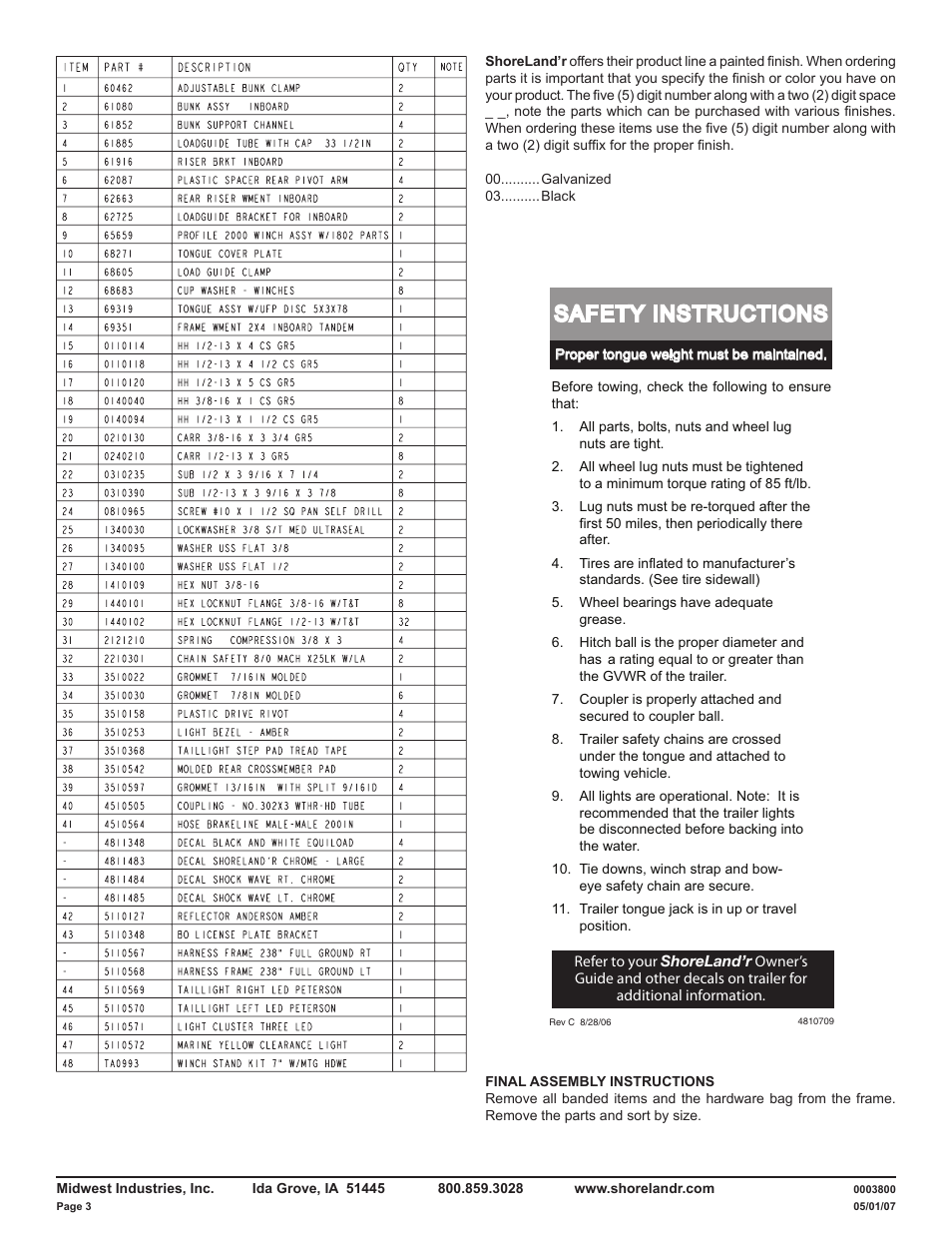 Safety instructions | ShoreLand'r SLIB29B User Manual | Page 3 / 12