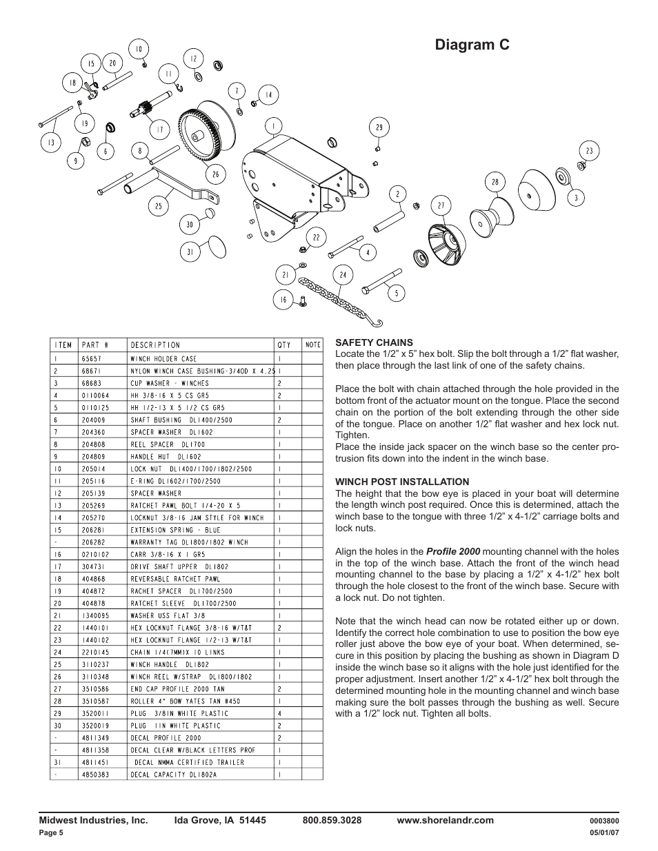 Diagram c | ShoreLand'r SLIB29B User Manual | Page 5 / 12