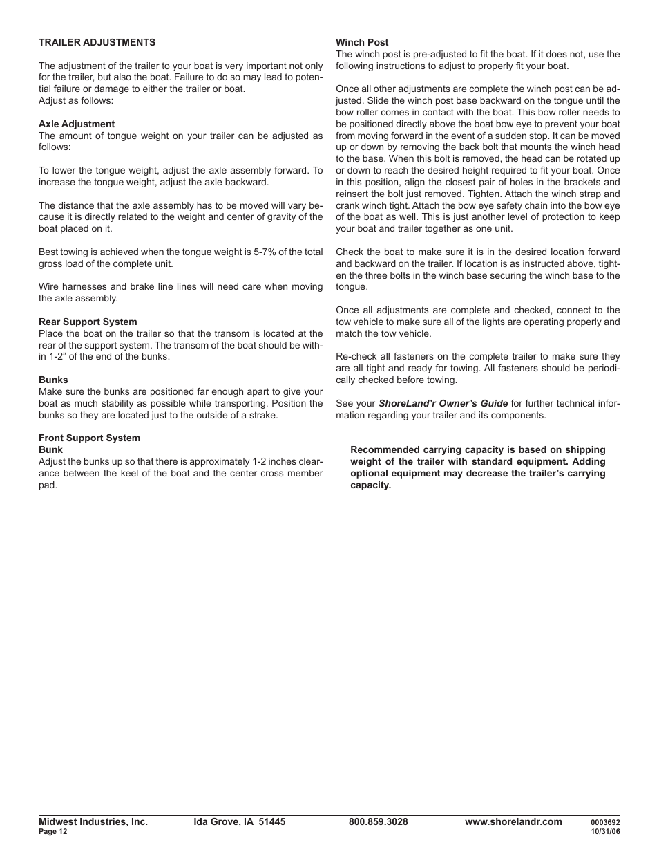 ShoreLand'r SLIB40TB-BB User Manual | Page 12 / 12