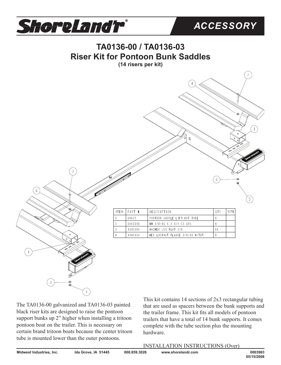 ShoreLand'r TA0136 User Manual | 2 pages