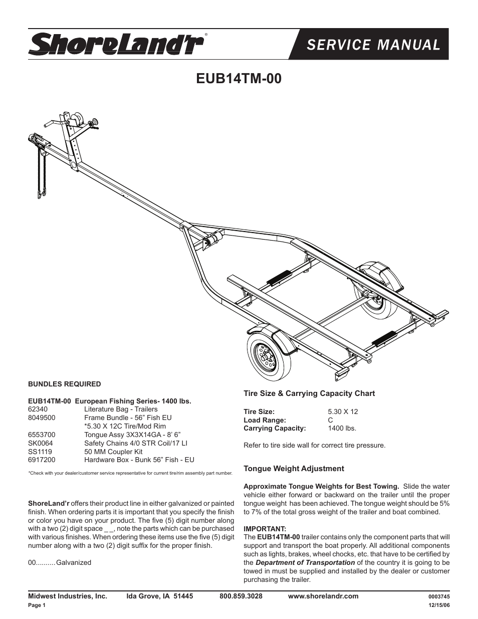 ShoreLand'r EUB14TM User Manual | 8 pages