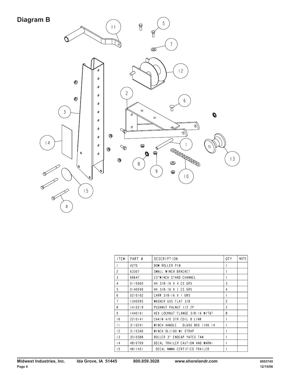 Diagram b | ShoreLand'r EUB14TM User Manual | Page 4 / 8