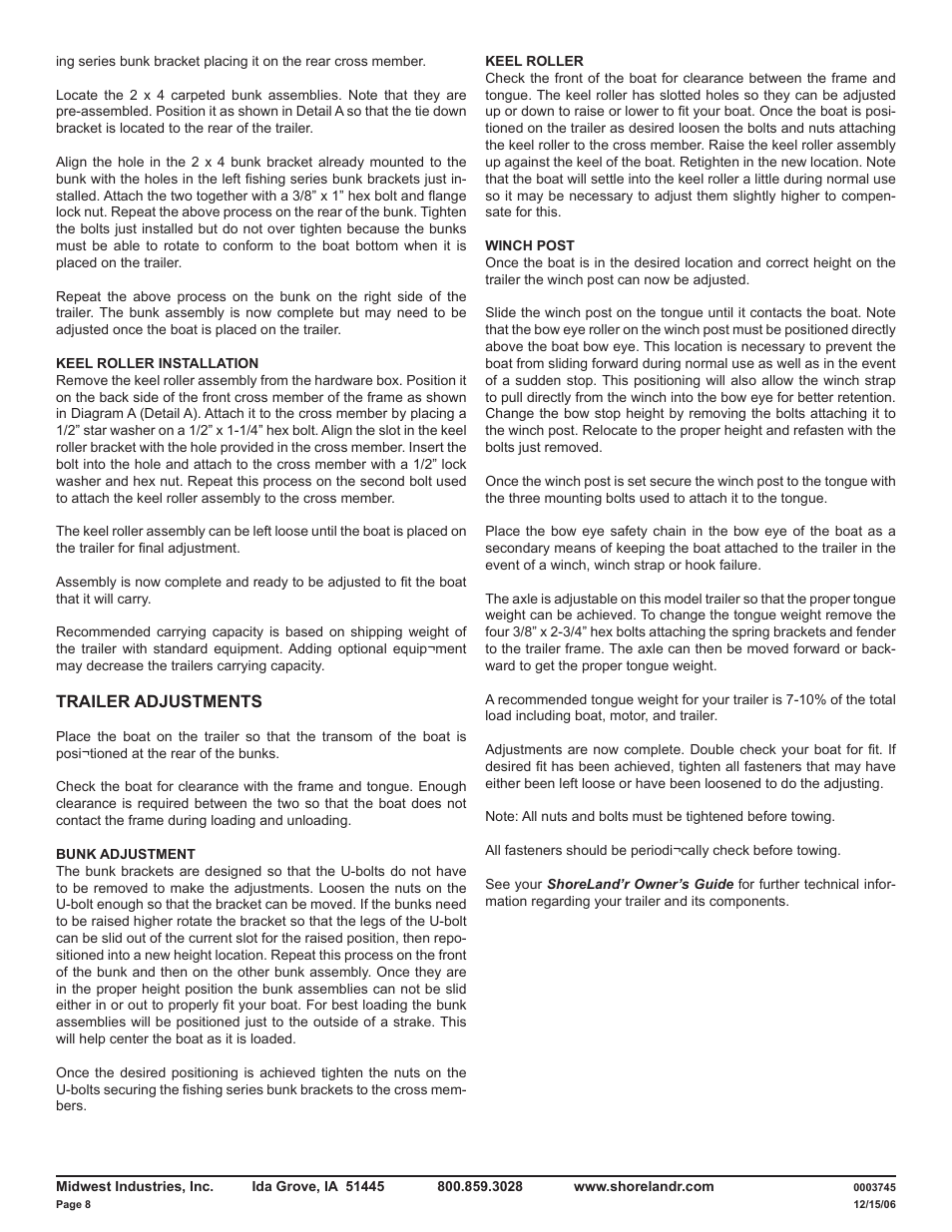 ShoreLand'r EUB14TM User Manual | Page 8 / 8