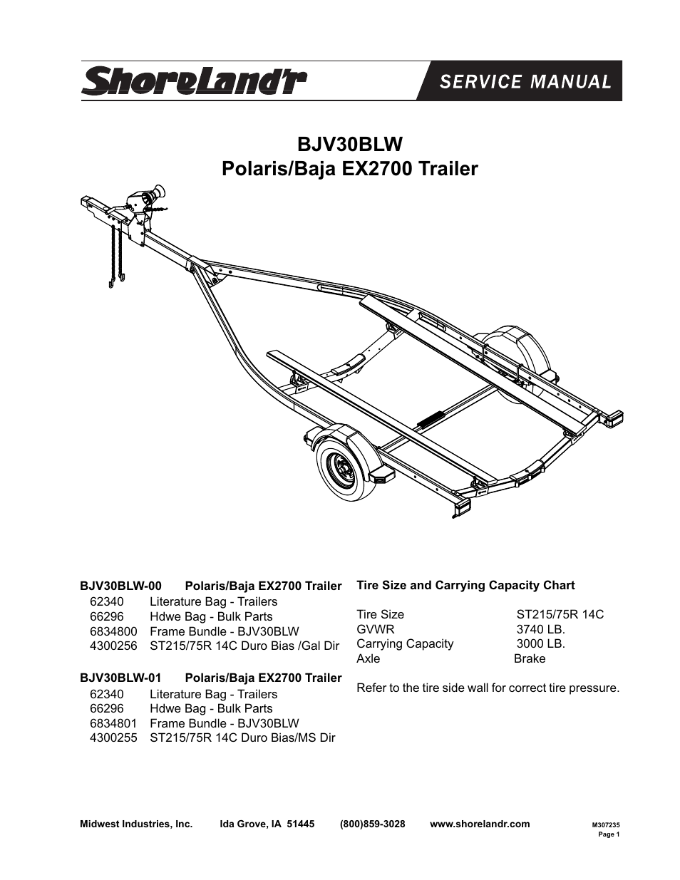 ShoreLand'r BJVBLW User Manual | 8 pages