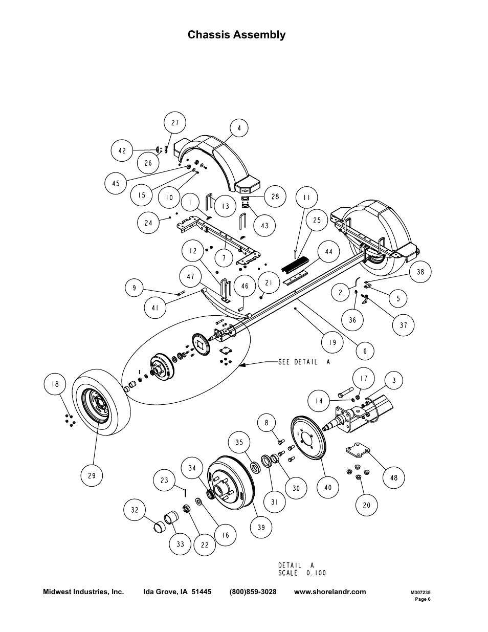 Chassis assembly | ShoreLand'r BJVBLW User Manual | Page 6 / 8