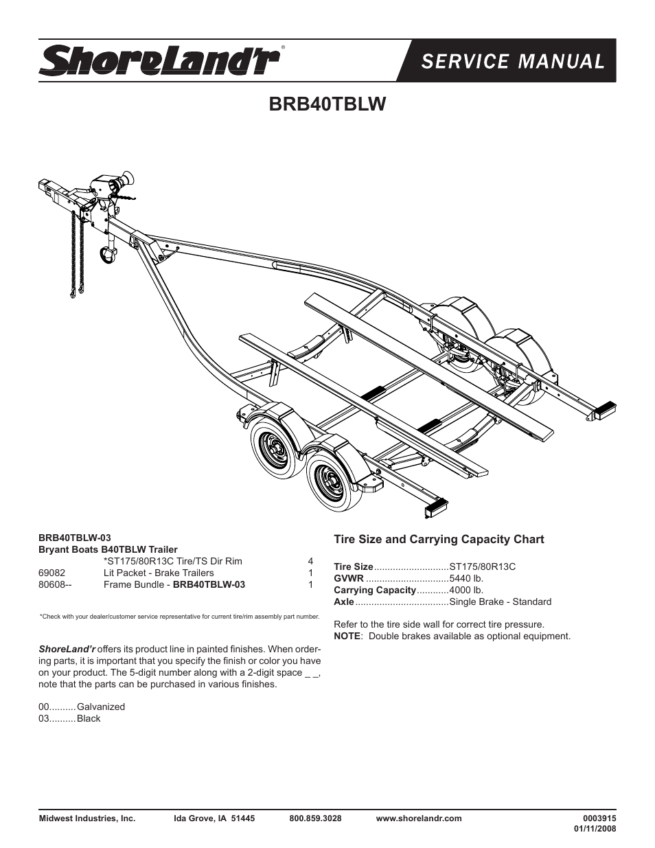 ShoreLand'r BRB40TBLW V.1 User Manual | 10 pages