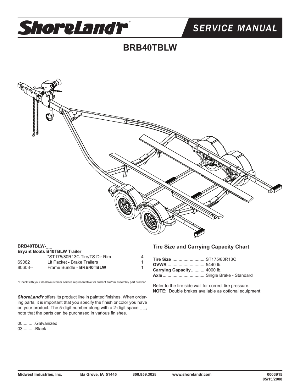 ShoreLand'r BRB40TBLW V.2 User Manual | 10 pages