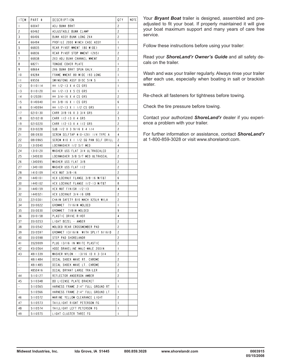 ShoreLand'r BRB40TBLW V.2 User Manual | Page 3 / 10