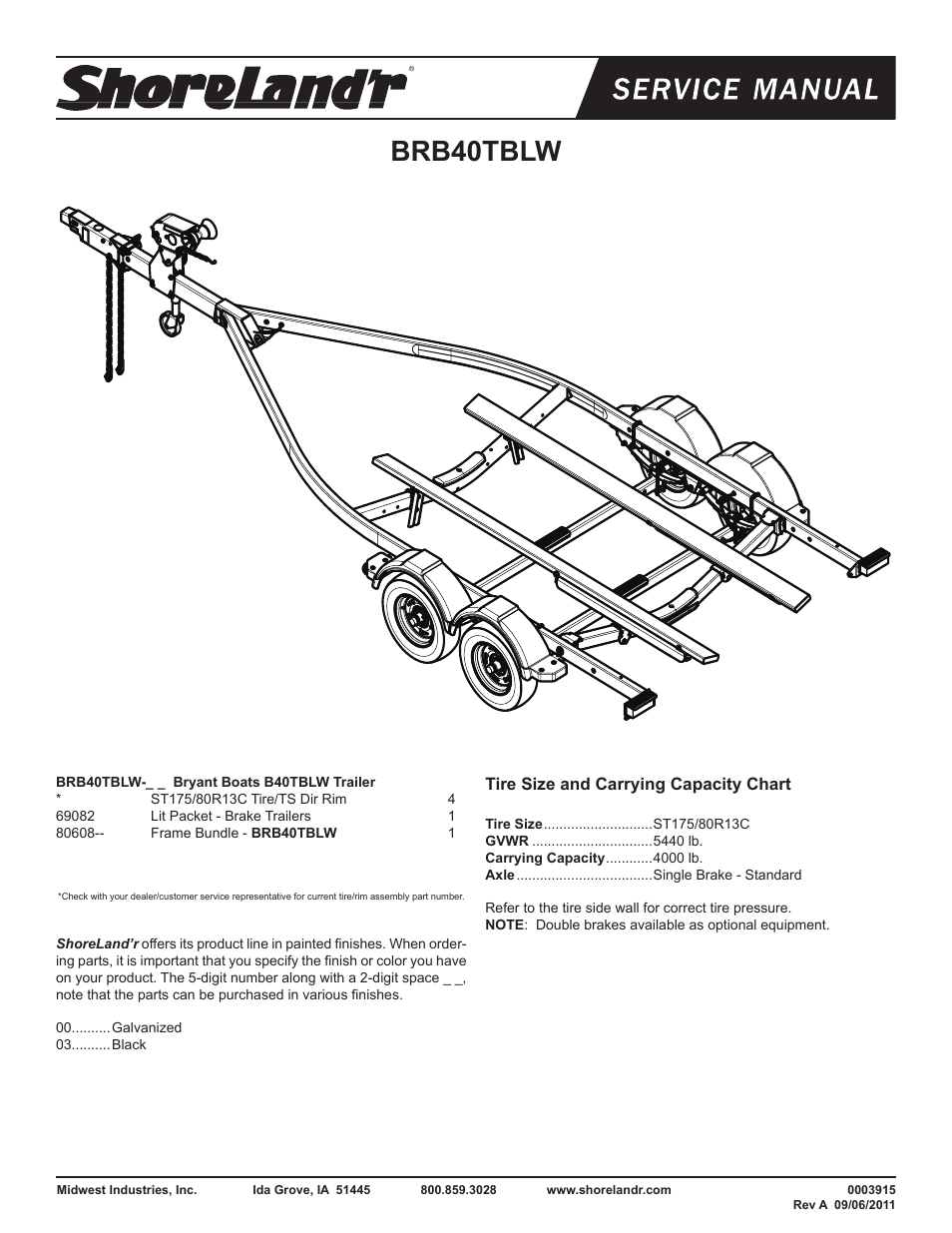 ShoreLand'r BRB40TBLW V.3 User Manual | 10 pages