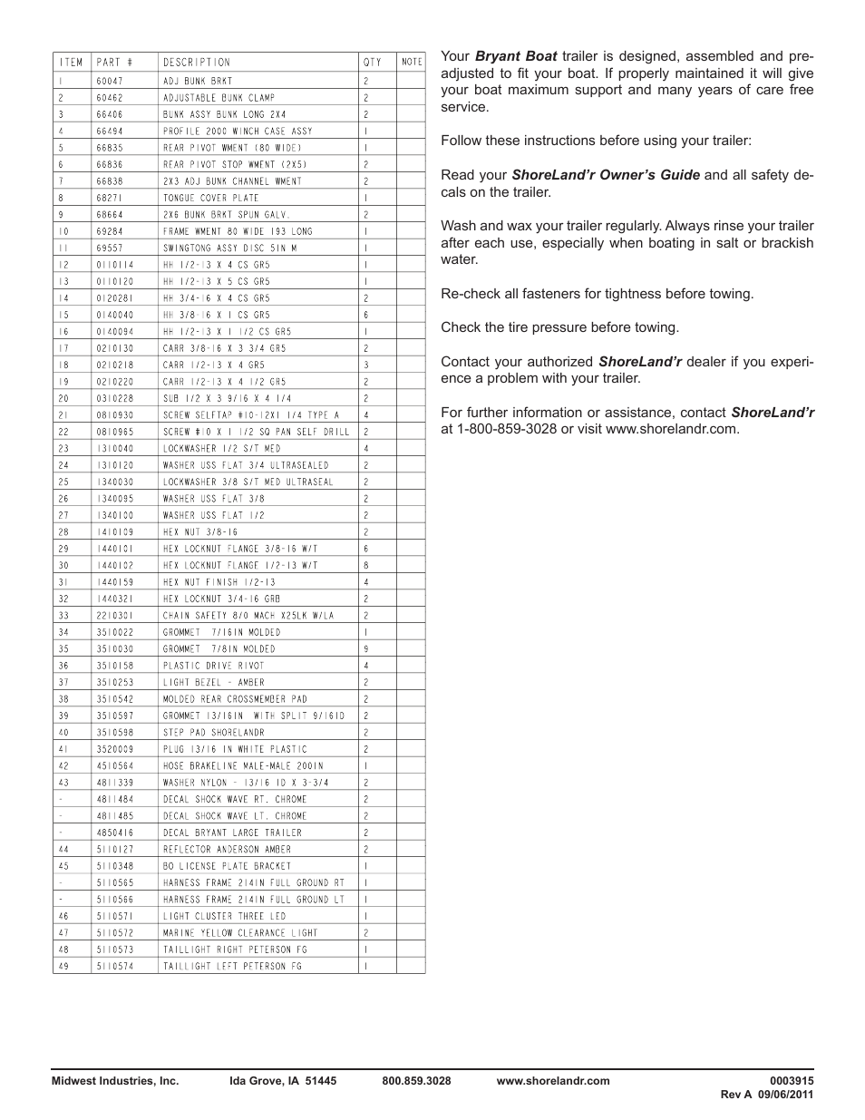ShoreLand'r BRB40TBLW V.3 User Manual | Page 3 / 10