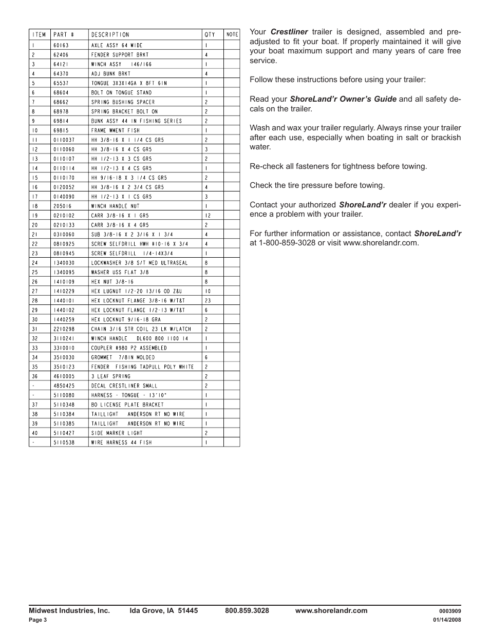 ShoreLand'r CRB10TM V.2 User Manual | Page 3 / 6