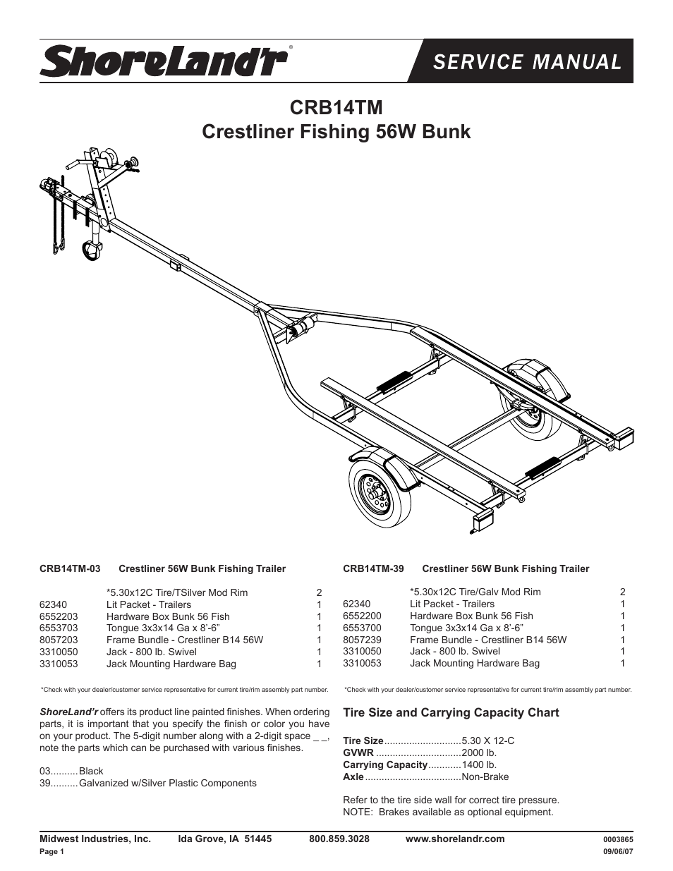 ShoreLand'r CRB14TM V.1 User Manual | 6 pages