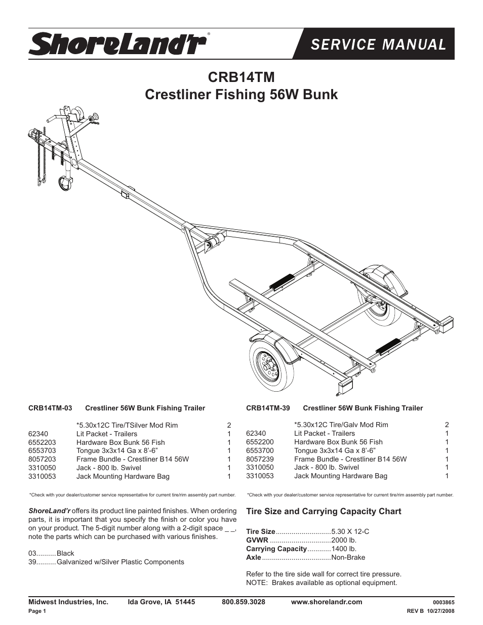 ShoreLand'r CRB14TM V.2 User Manual | 6 pages