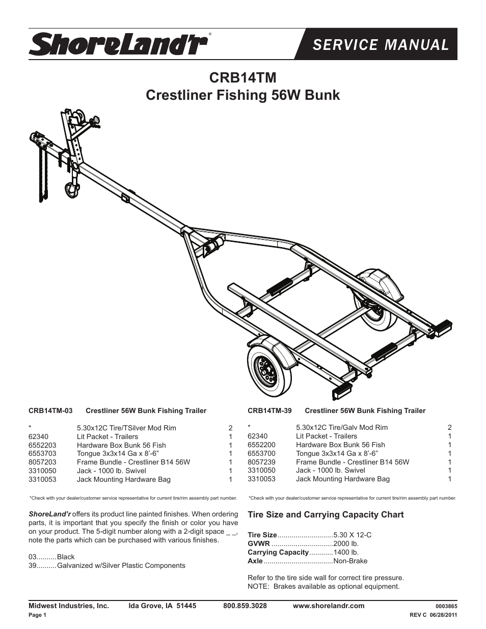 ShoreLand'r CRB14TM V.3 User Manual | 6 pages