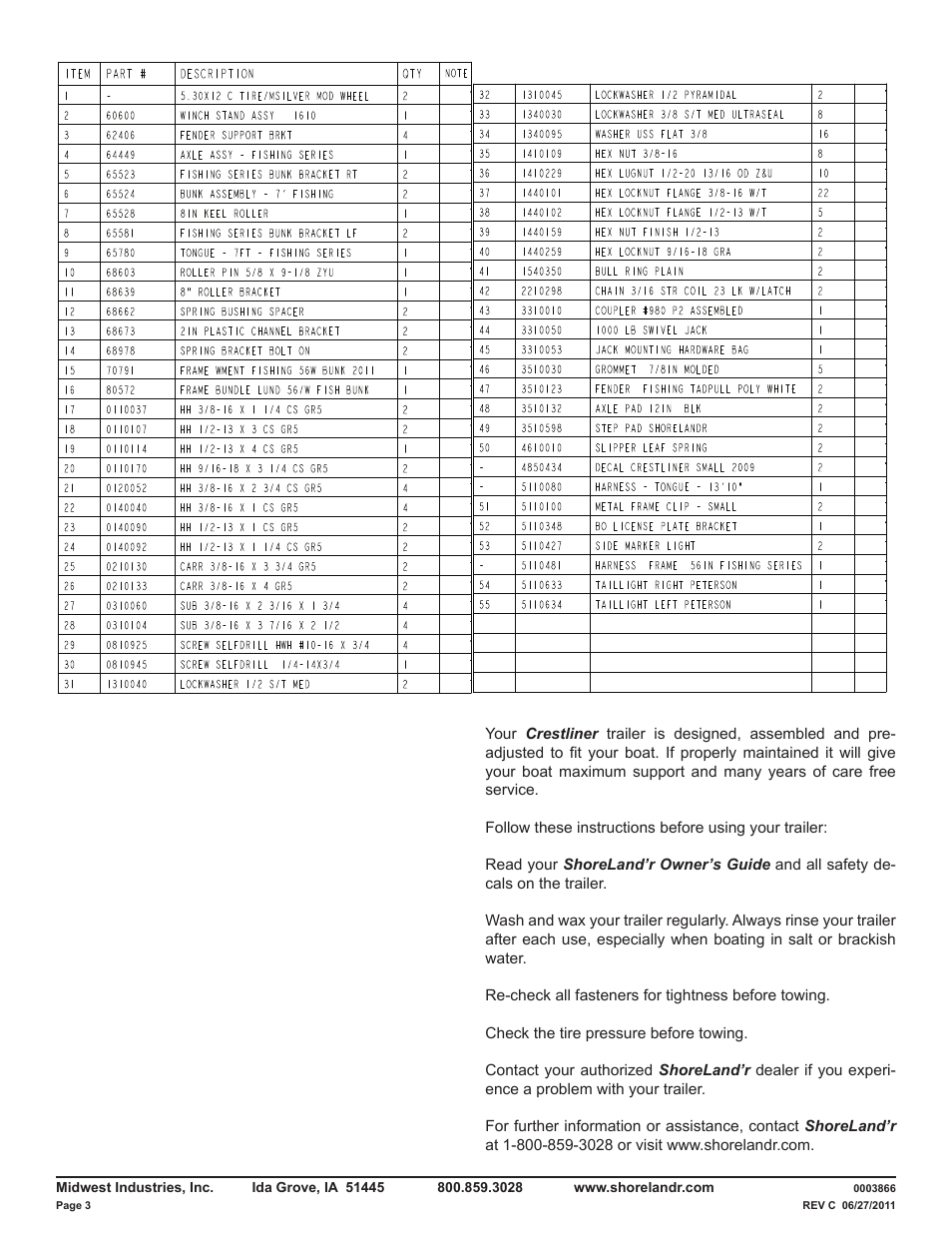 ShoreLand'r CRB14TS V.1 User Manual | Page 3 / 6