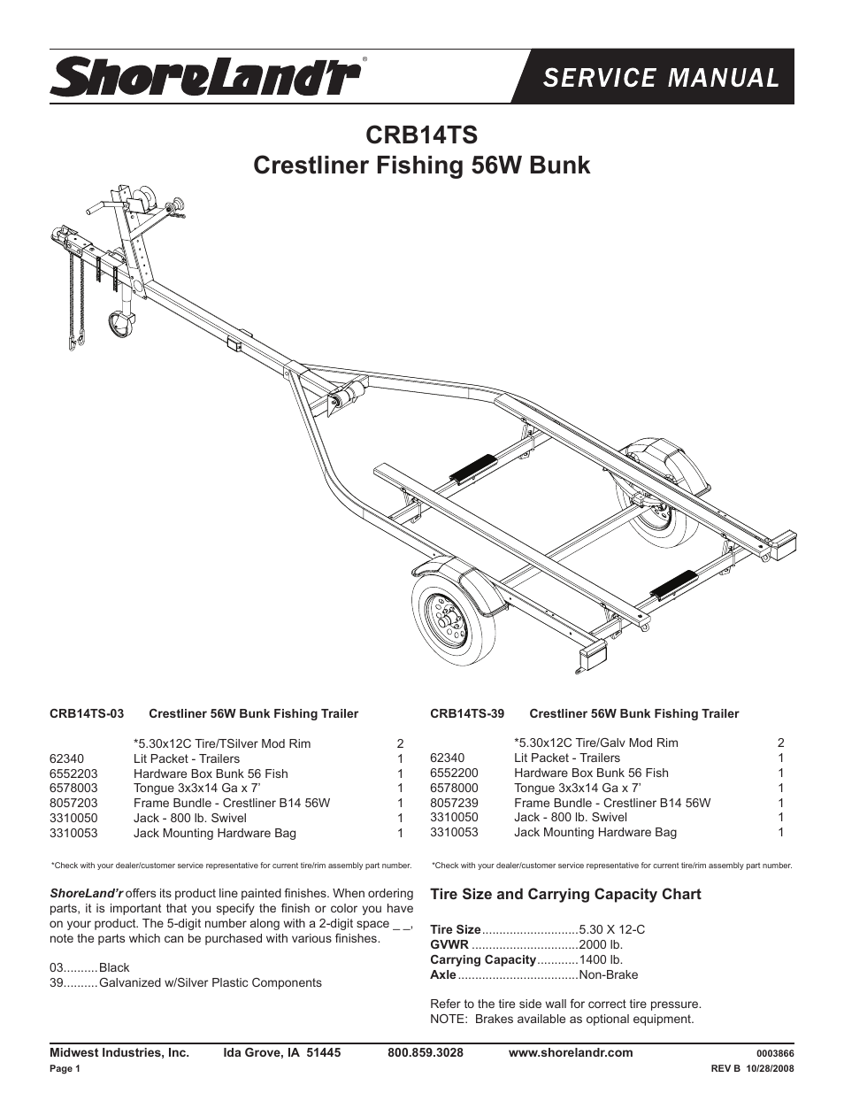 ShoreLand'r CRB14TS V.2 User Manual | 6 pages