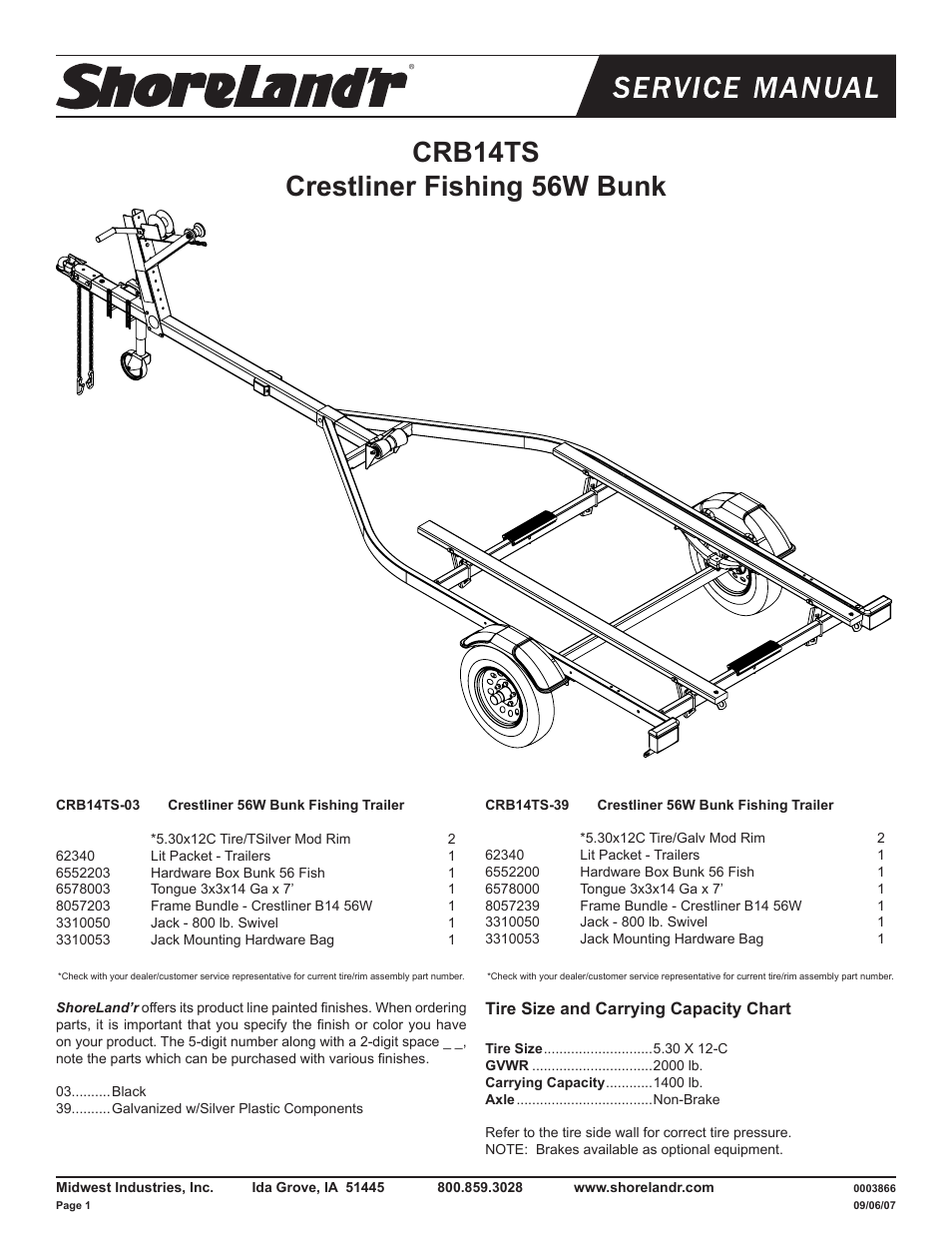 ShoreLand'r CRB14TS V.3 User Manual | 6 pages