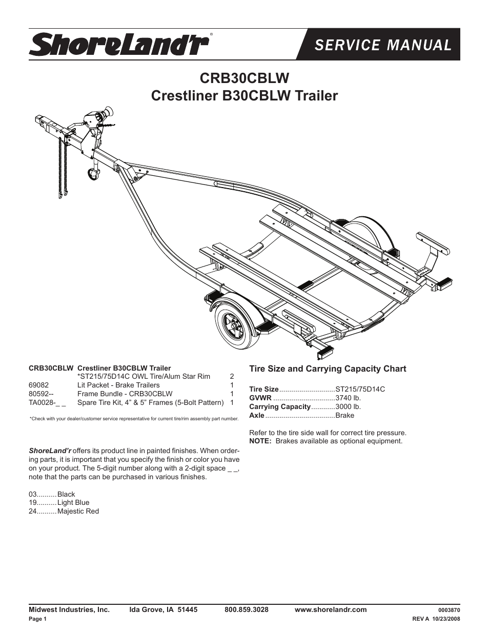 ShoreLand'r CRB30CBLW V.1 User Manual | 10 pages