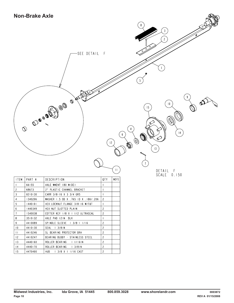 Non-brake axle | ShoreLand'r CRB46TCBL V.1 User Manual | Page 10 / 12