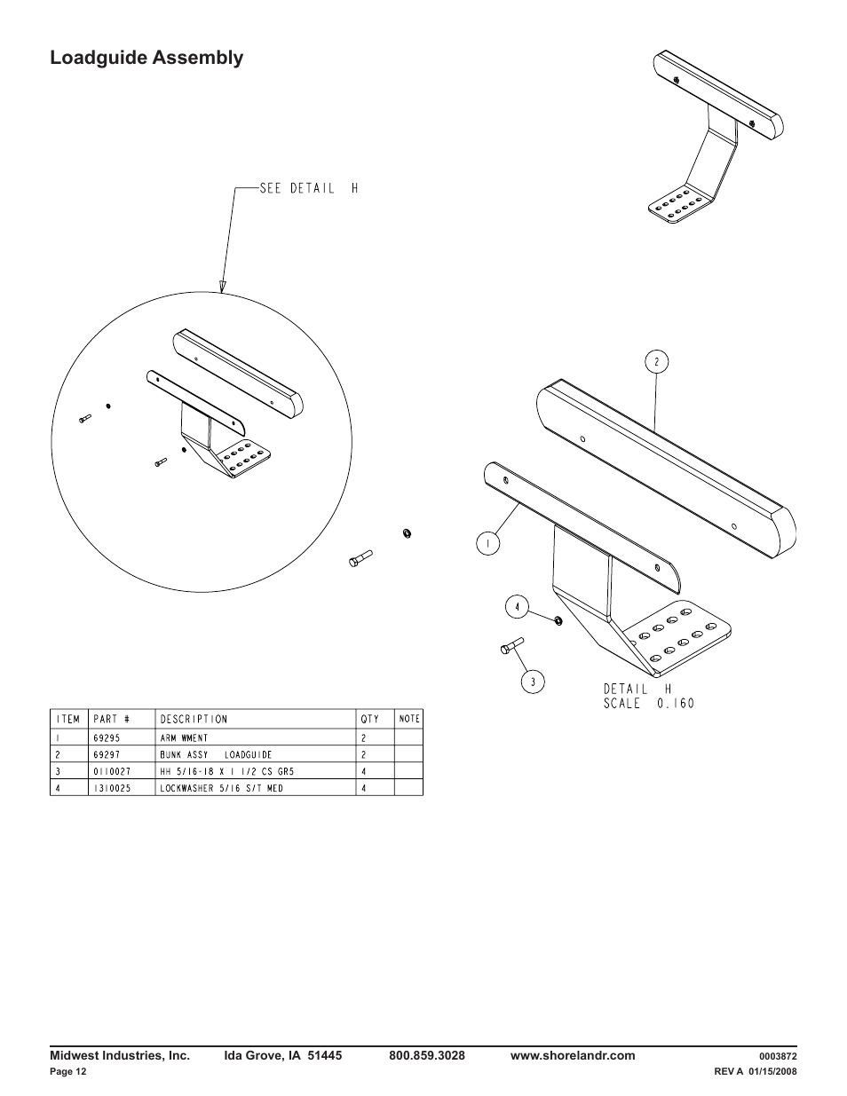 Loadguide assembly | ShoreLand'r CRB46TCBL V.1 User Manual | Page 12 / 12