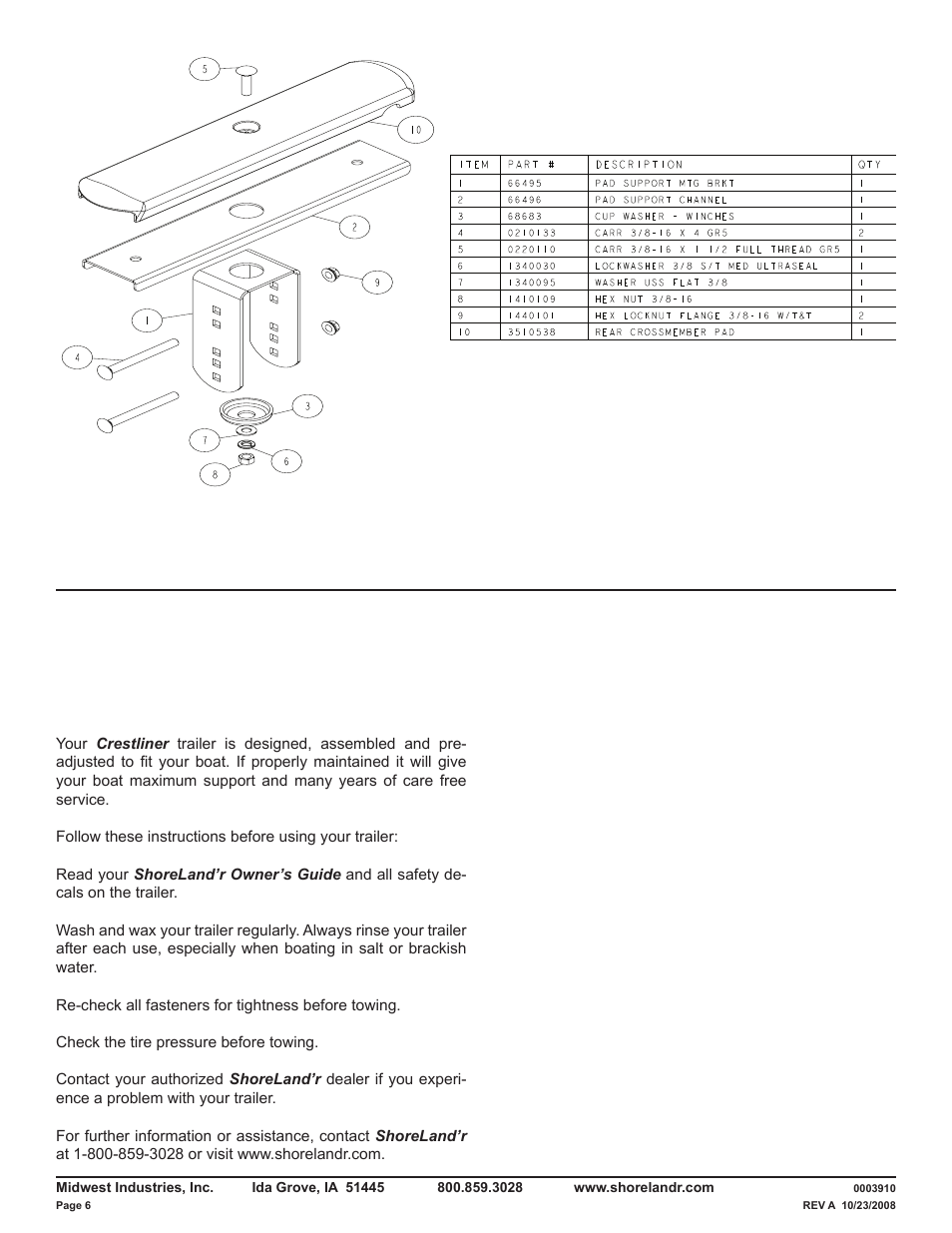ShoreLand'r CRR10TM V.2 User Manual | Page 6 / 6