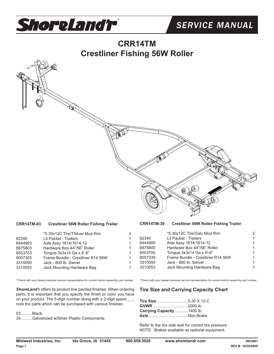 ShoreLand'r CRR14TM V.1 User Manual | 6 pages