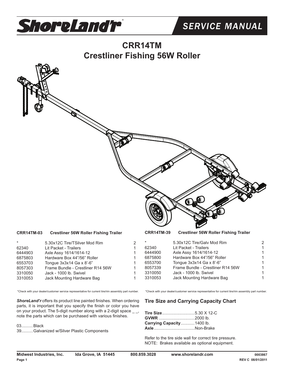 ShoreLand'r CRR14TM V.2 User Manual | 6 pages