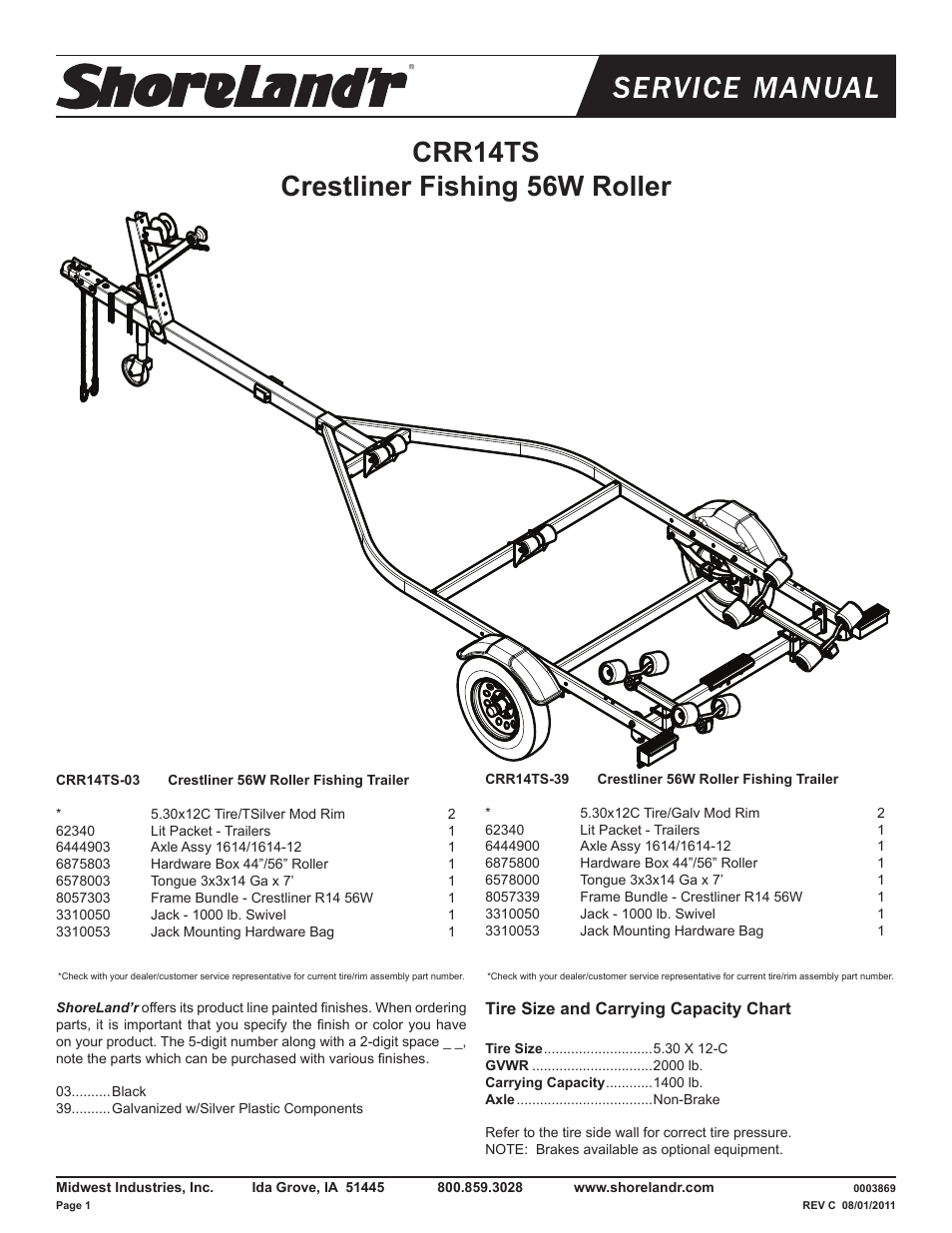 ShoreLand'r CRR14TS V.1 User Manual | 6 pages