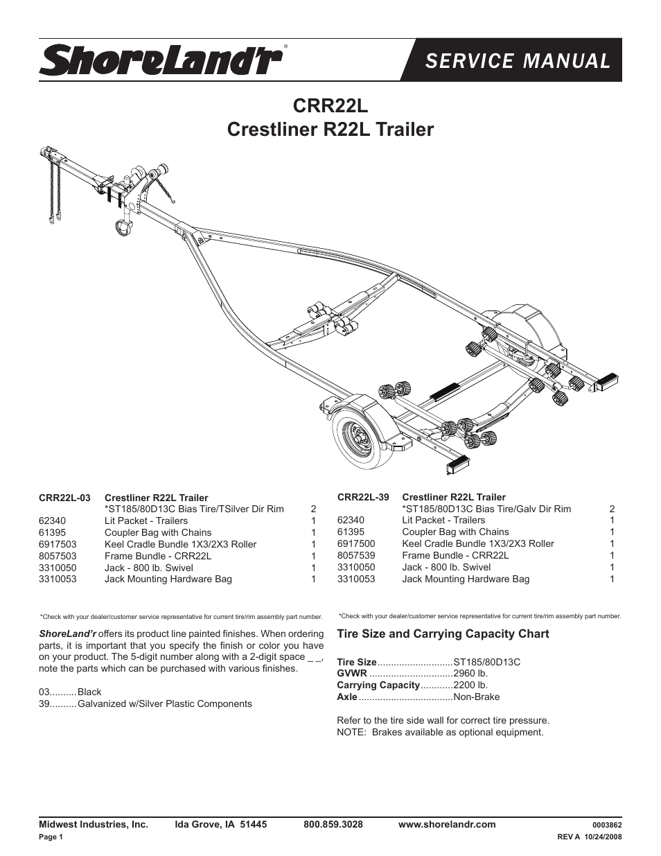 ShoreLand'r CRR22L User Manual | 8 pages