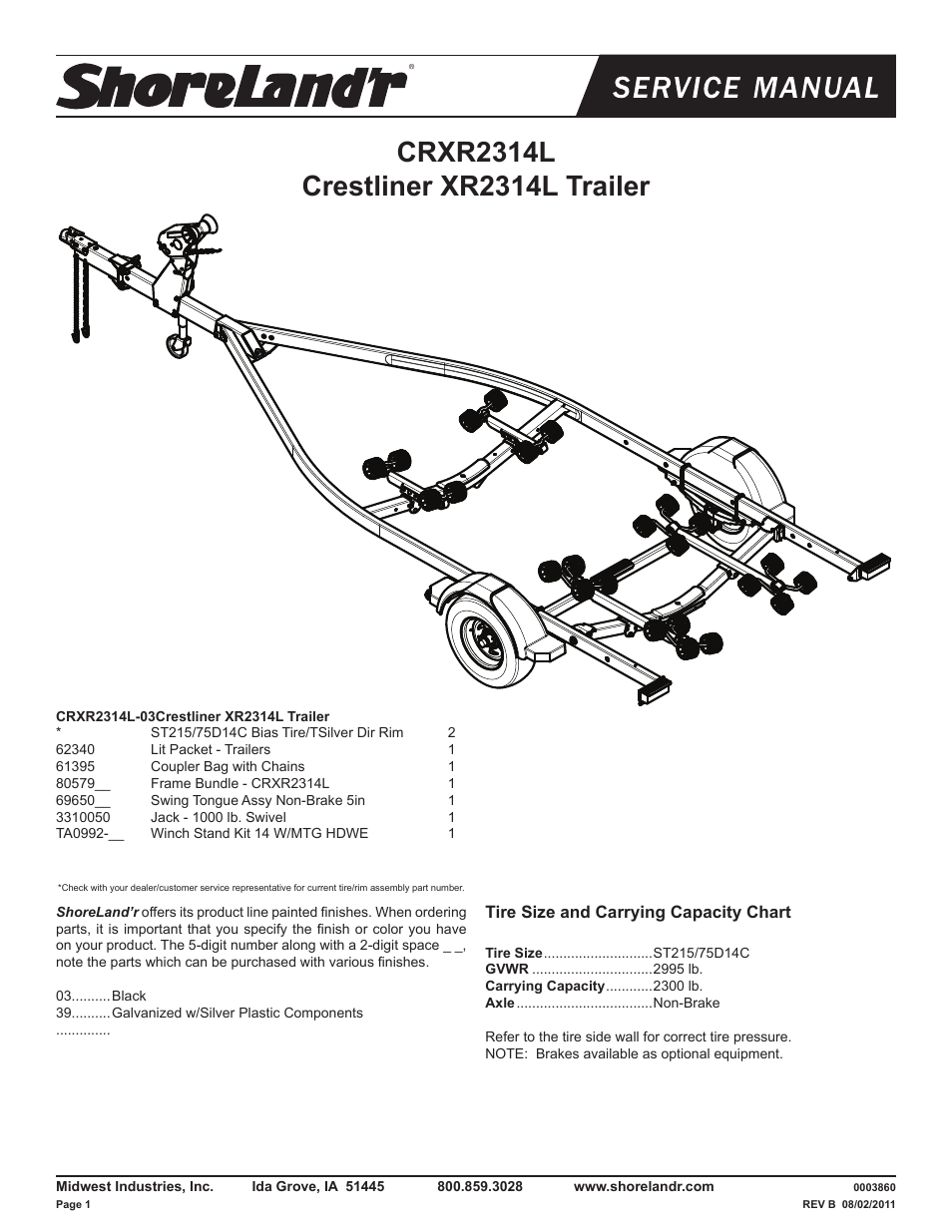 ShoreLand'r CRXR2314L V.1 User Manual | 10 pages
