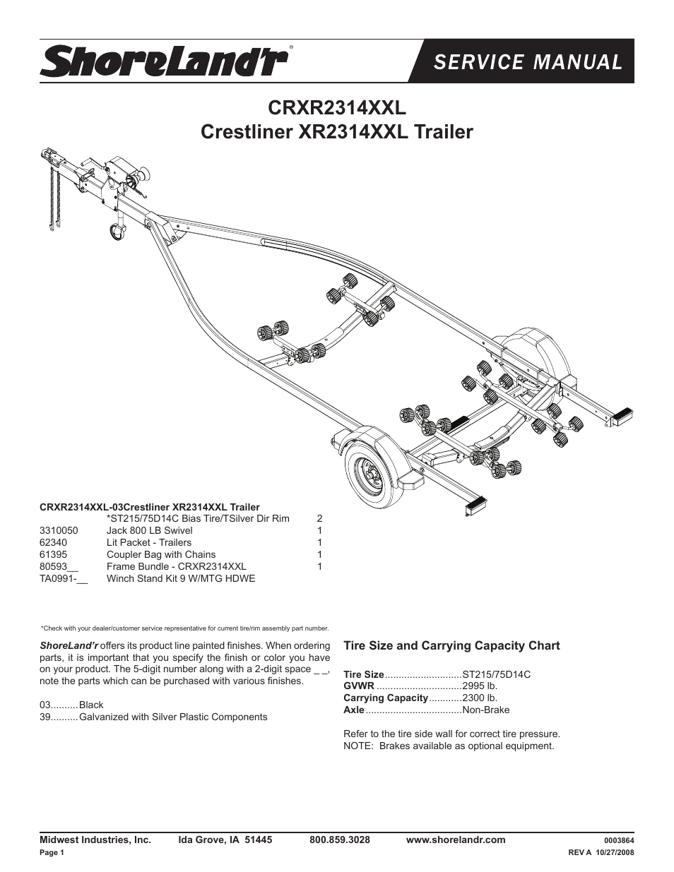ShoreLand'r CRXR2314XXL User Manual | 10 pages