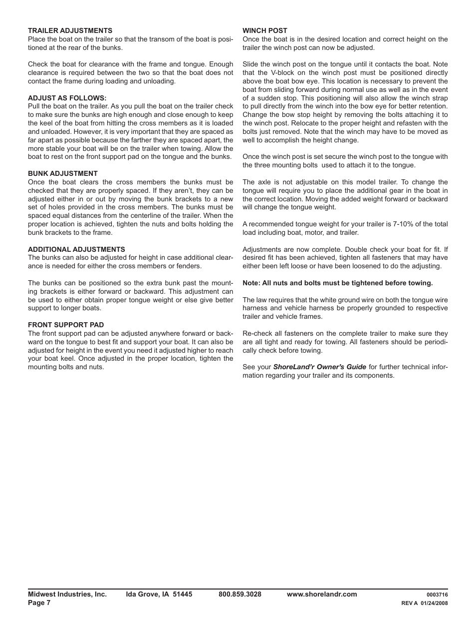 ShoreLand'r DUB10TM V.1 User Manual | Page 7 / 8