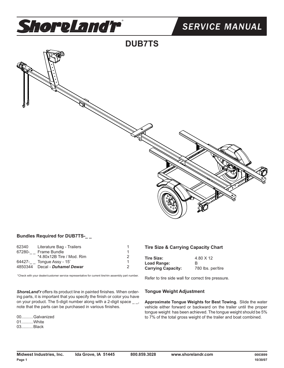 ShoreLand'r DUB7TS V.1 User Manual | 6 pages