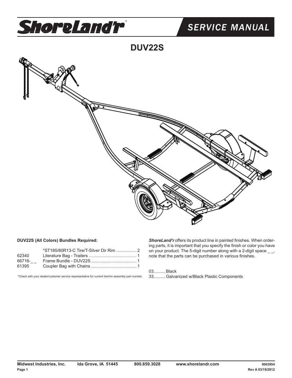 ShoreLand'r DUV22S V.1 User Manual | 9 pages