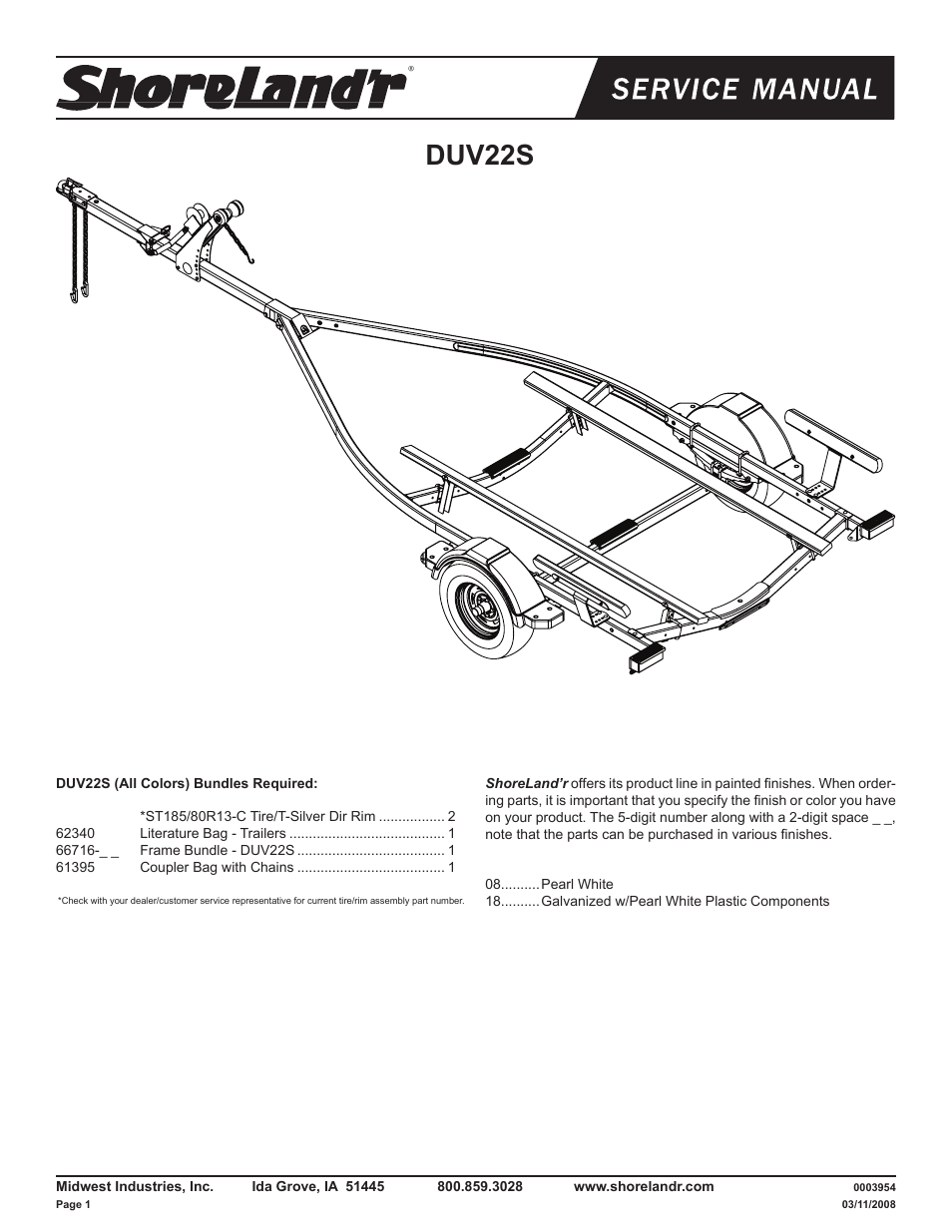 ShoreLand'r DUV22S V.2 User Manual | 8 pages