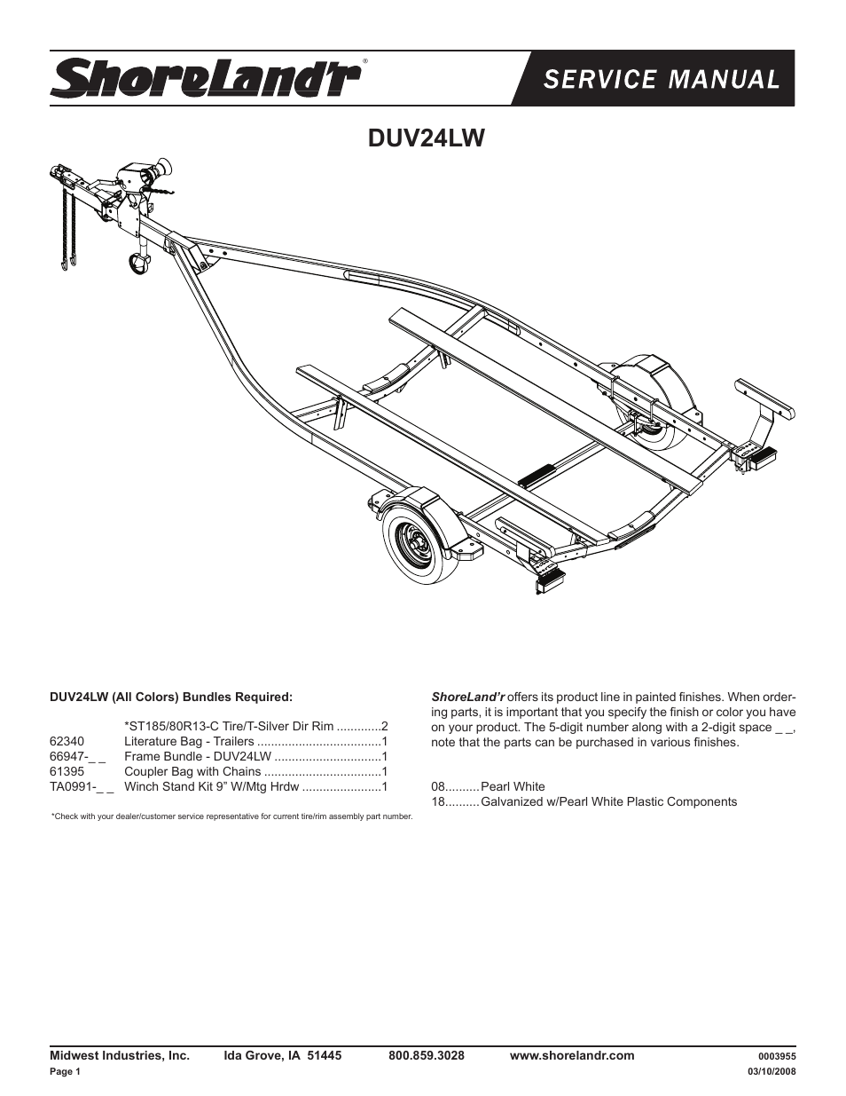 ShoreLand'r DUV24LW User Manual | 10 pages