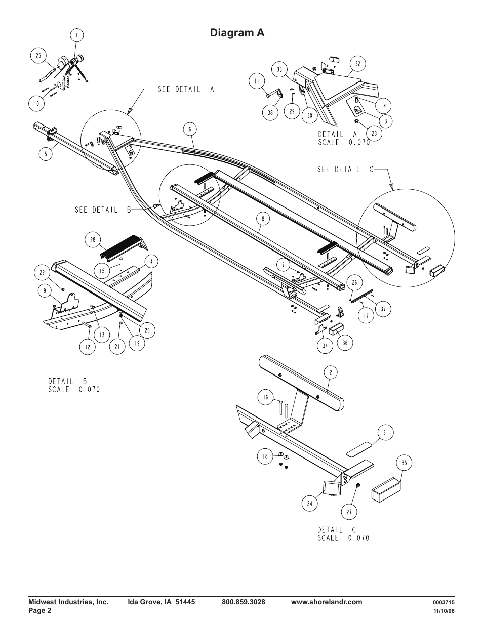 Diagram a | ShoreLand'r HCV22XL User Manual | Page 2 / 12