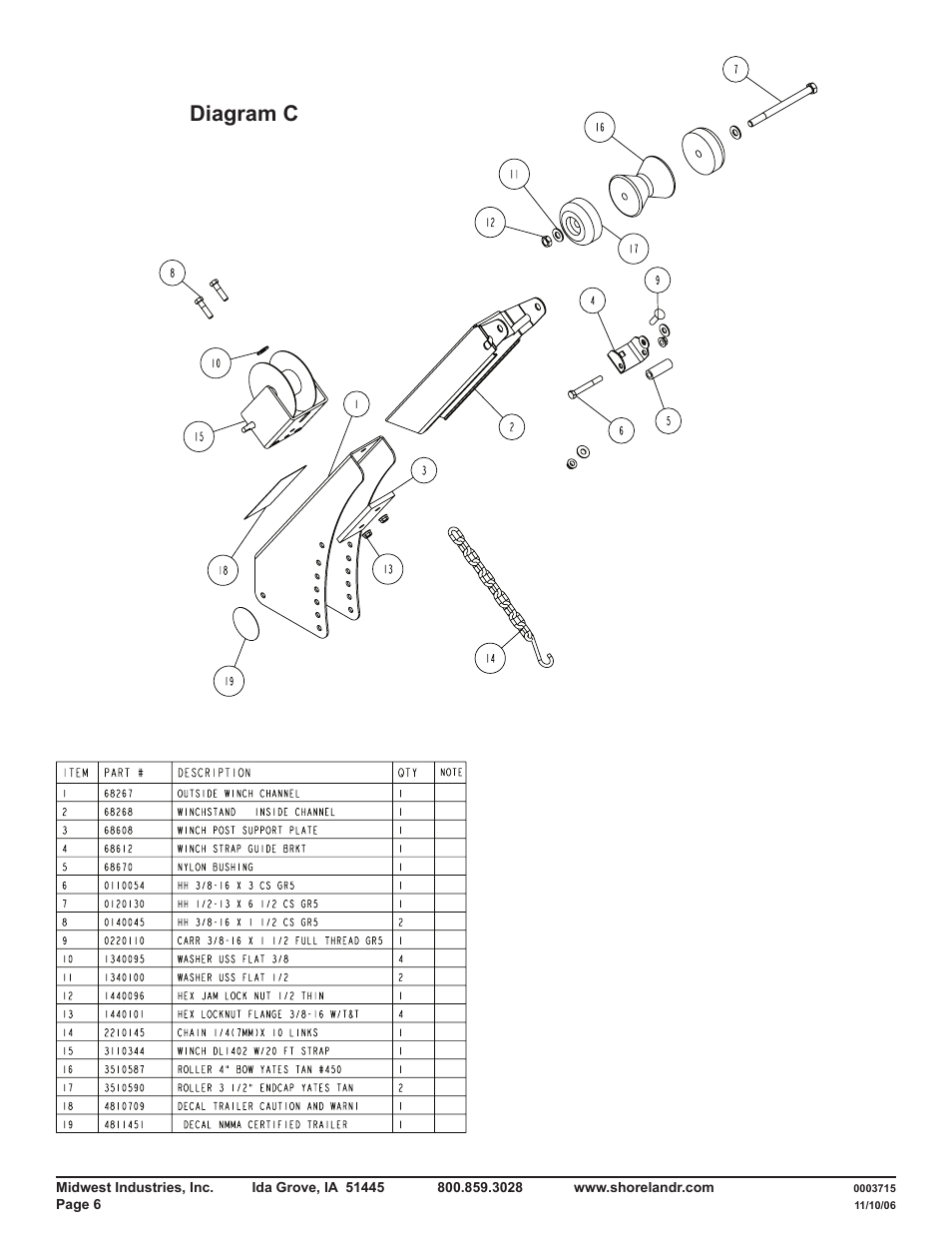 Diagram c | ShoreLand'r HCV22XL User Manual | Page 6 / 12