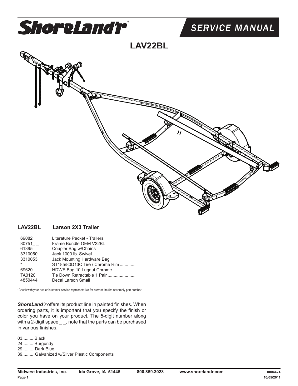 ShoreLand'r LAV22BL User Manual | 10 pages