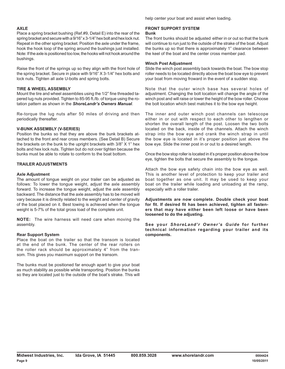 ShoreLand'r LAV22BL User Manual | Page 9 / 10